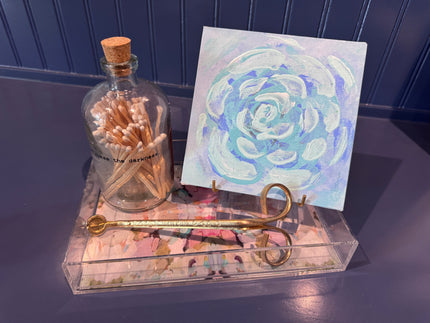 Aqua Flower - Caroline Patterson Art